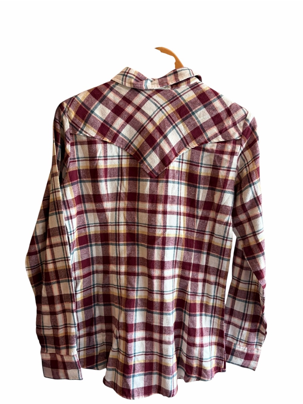 Wrangler NWT Retro Shirt Womens Red Pearl Snap Plaid Flannel Long Sleeve Small - Picture 3 of 7